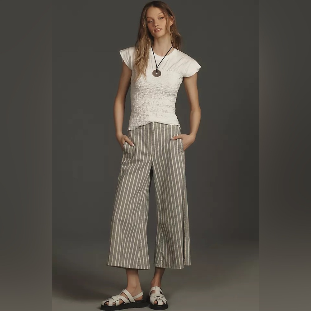 PILCRO FOXGLOVE MID-RISE FLARE PANTS